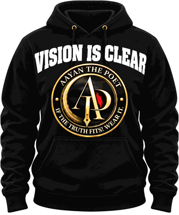 Vision Is Clear hoodie in black